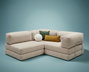 Atelier Del Sofa Kanyon - Sofá-Cama Esquinero Crema